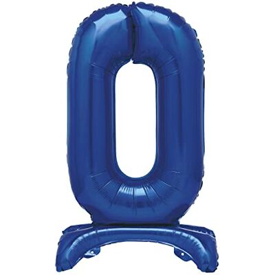 Unique Party 12880 Ballon Géant Debout Numéro 0-76 cm Bleu - Publicité Unique Party 12880 Ballon Géant Debout Numéro 0-76 cm Bleu - Publicité