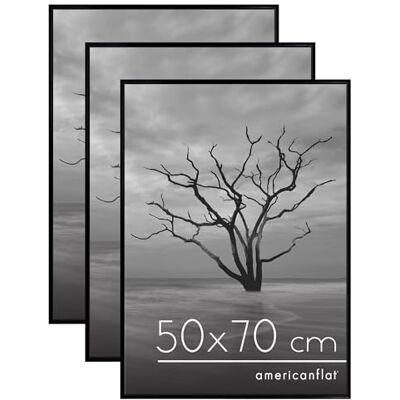 Americanflat Cadre Photo 50x70 cm Noir Cadre 70x50 cm avec Encadrement Fin et Plexi Poli Matériel de Suspension Intégré pour Mur Suspension Horizontale ou Verticale Lot de 3 - Publicité Americanflat Cadre Photo 50x70 cm Noir Cadre 70x50 cm avec Encadrement Fin et Plexi Poli Matériel de Suspension Intégré pour Mur Suspension Horizontale ou Verticale Lot de 3 - Publicité
