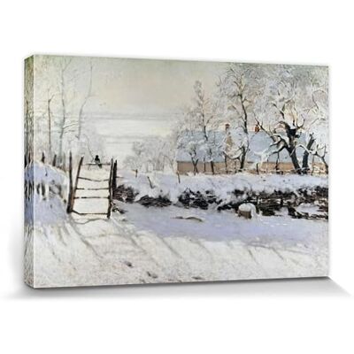 1art1 Claude Monet Poster Impression sur Toile La Pie, 1868-69 Affiche Murale XXL Encadrée Tendue sur Cadre en Bois Tableau 120x80 cm - Publicité 1art1 Claude Monet Poster Impression sur Toile La Pie, 1868-69 Affiche Murale XXL Encadrée Tendue sur Cadre en Bois Tableau 120x80 cm - Publicité