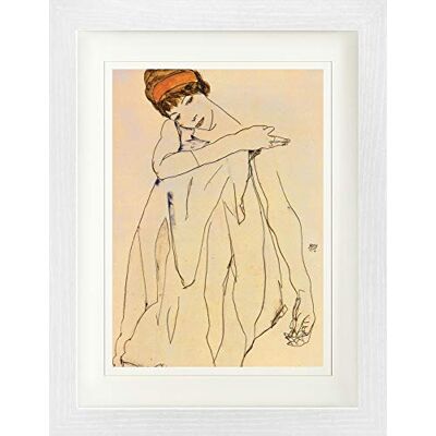 1art1 Egon Schiele Poster La Danseuse, 1913 Affiche Encadrée avec Passe-Partout Élégant Images Murales dans Un Cadre Photo 40x30 cm - Publicité 1art1 Egon Schiele Poster La Danseuse, 1913 Affiche Encadrée avec Passe-Partout Élégant Images Murales dans Un Cadre Photo 40x30 cm - Publicité