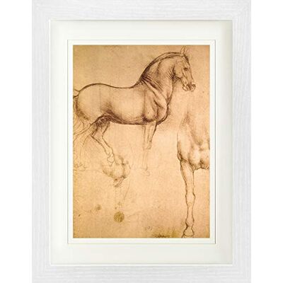 1art1 Leonardo Da Vinci Poster Étude De Cheval, 1493-1494 Affiche Encadrée avec Passe-Partout Élégant Images Murales dans Un Cadre Photo 40x30 cm - Publicité 1art1 Leonardo Da Vinci Poster Étude De Cheval, 1493-1494 Affiche Encadrée avec Passe-Partout Élégant Images Murales dans Un Cadre Photo 40x30 cm - Publicité