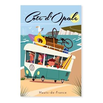 Hexoa Affiche Côte d'Opale Made in France Affiche Seule 30x45 - Publicité Hexoa Affiche Côte d'Opale Made in France Affiche Seule 30x45 - Publicité