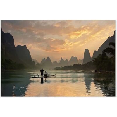 Hexoa Tableau Baie d' halong Made in France Toile imprimée 120x80 - Publicité Hexoa Tableau Baie d' halong Made in France Toile imprimée 120x80 - Publicité