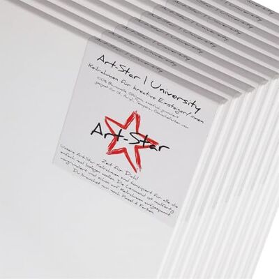 ART 10x Chassis ENTOILÉ UNIVERSITÉ 20x30cm Toiles sur châssis 20x30 cm Toile préimprégnée, prêts à Peindre, châssis avec Toile - Publicité ART 10x Chassis ENTOILÉ UNIVERSITÉ 20x30cm Toiles sur châssis 20x30 cm Toile préimprégnée, prêts à Peindre, châssis avec Toile - Publicité