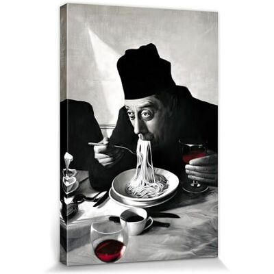 1art1 Cuisine Poster Impression sur Toile Spaghetti, Vin Rouge, Don Camillo Affiche Murale XXL Encadrée Tendue sur Cadre en Bois Tableau 30x20 cm - Publicité 1art1 Cuisine Poster Impression sur Toile Spaghetti, Vin Rouge, Don Camillo Affiche Murale XXL Encadrée Tendue sur Cadre en Bois Tableau 30x20 cm - Publicité