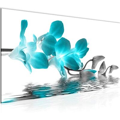 Tableau Decoration Murale Fleurs Orchidée 1 Partie Moderne Toile non tissée Salon Salle Spa Zen Turquoise 200012b - Publicité Tableau Decoration Murale Fleurs Orchidée 1 Partie Moderne Toile non tissée Salon Salle Spa Zen Turquoise 200012b - Publicité