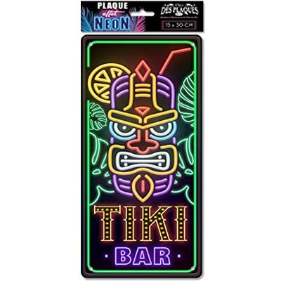STC Plaque Déco Effet Néon 15x30 cm – Tiki Bar - Publicité STC Plaque Déco Effet Néon 15x30 cm – Tiki Bar - Publicité