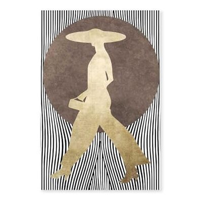 Hexoa Poster silhouette femme à chapeau Made in France Affiche seule 20x30 - Publicité Hexoa Poster silhouette femme à chapeau Made in France Affiche seule 20x30 - Publicité