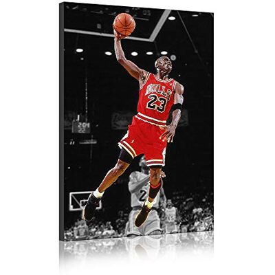 Annick Goutal Michael Jordan Saut sur Le Tableau De Basket-Ball étoile Impression De Peinture sur Toile Art Mural, on Encadré (50_x_70_cm) - Publicité Annick Goutal Michael Jordan Saut sur Le Tableau De Basket-Ball étoile Impression De Peinture sur Toile Art Mural, on Encadré (50_x_70_cm) - Publicité