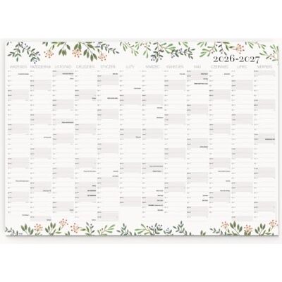 Follygraph Calendrier mural 2026/2027 Format A2 roulé Pour enseignants, bureau et planification - Publicité Follygraph Calendrier mural 2026/2027 Format A2 roulé Pour enseignants, bureau et planification - Publicité