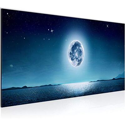 Tableau Decoration Murale Lune Ciel 1 Partie Moderne Toile non tissée Salon Salle Nuit Paysage Bleu 009612a - Publicité Tableau Decoration Murale Lune Ciel 1 Partie Moderne Toile non tissée Salon Salle Nuit Paysage Bleu 009612a - Publicité
