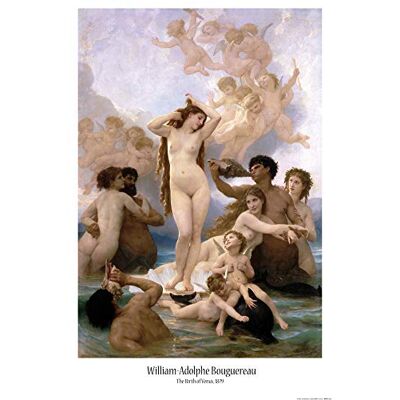 1art1 William-Adolphe Bouguereau Poster La Naissance De Vénus, 1879 Affiche Murale 91x61 cm - Publicité 1art1 William-Adolphe Bouguereau Poster La Naissance De Vénus, 1879 Affiche Murale 91x61 cm - Publicité