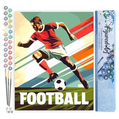 Peinture par Numéro Adulte Affiche sportive Football Activité Manuelle Kit de Loisir Créatif DIY Numéro d'Art Complet 40x50cm sans châssis en bois - Publicité Peinture par Numéro Adulte Affiche sportive Football Activité Manuelle Kit de Loisir Créatif DIY Numéro d'Art Complet 40x50cm sans châssis en bois - Publicité