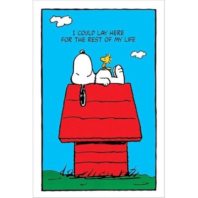 Buyartforless Peanuts Poster Snoopy-I Could Just Lie Here 91,4 x 61 cm, décoration murale, multicolore (POST PNUTS) - Publicité Buyartforless Peanuts Poster Snoopy-I Could Just Lie Here 91,4 x 61 cm, décoration murale, multicolore (POST PNUTS) - Publicité