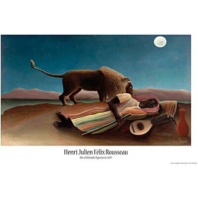 1art1 Henri Rousseau Poster La Gitane Endormie, 1897 Affiche Murale 91x61 cm - Publicité 1art1 Henri Rousseau Poster La Gitane Endormie, 1897 Affiche Murale 91x61 cm - Publicité