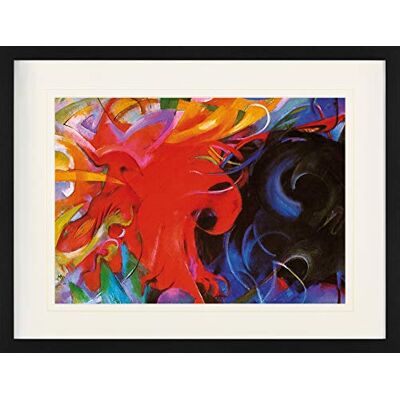1art1 Franz Marc Poster Formes Combattantes, 1914 Affiche Encadrée avec Passe-Partout Élégant Images Murales dans Un Cadre Photo 80x60 cm - Publicité 1art1 Franz Marc Poster Formes Combattantes, 1914 Affiche Encadrée avec Passe-Partout Élégant Images Murales dans Un Cadre Photo 80x60 cm - Publicité