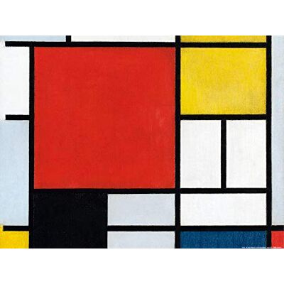 1art1 Piet Mondrian Poster Composition avec Grand Plan Rouge, 1921 Affiche Reproduction 80x60 cm - Publicité 1art1 Piet Mondrian Poster Composition avec Grand Plan Rouge, 1921 Affiche Reproduction 80x60 cm - Publicité
