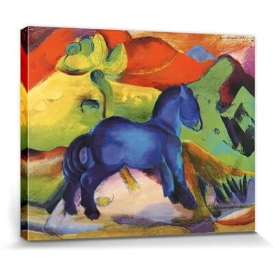 1art1 Franz Marc Poster Impression sur Toile Le Petit Cheval Bleu, 1912 Affiche Murale XXL Encadrée Tendue sur Cadre en Bois Tableau 50x40 cm - Publicité 1art1 Franz Marc Poster Impression sur Toile Le Petit Cheval Bleu, 1912 Affiche Murale XXL Encadrée Tendue sur Cadre en Bois Tableau 50x40 cm - Publicité