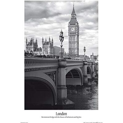 1art1 Londres Poster Big Ben Et Westminster Bridge Affiche Murale 91x61 cm - Publicité 1art1 Londres Poster Big Ben Et Westminster Bridge Affiche Murale 91x61 cm - Publicité