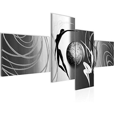 Tableau Murale Salon Abstrait Les Figures Noir Blanc 4 Parties 300645c - Publicité Tableau Murale Salon Abstrait Les Figures Noir Blanc 4 Parties 300645c - Publicité