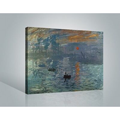 1art1 Claude Monet Poster Impression sur Toile Impression, Soleil Levant, 1872 Affiche Murale XXL Encadrée Tendue sur Cadre en Bois Tableau 80x60 cm - Publicité 1art1 Claude Monet Poster Impression sur Toile Impression, Soleil Levant, 1872 Affiche Murale XXL Encadrée Tendue sur Cadre en Bois Tableau 80x60 cm - Publicité