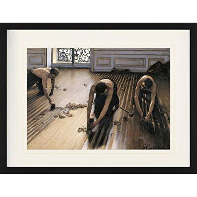 1art1 Gustave Caillebotte Poster Les Raboteurs De Parquet, 1875 Affiche Encadrée avec Passe-Partout Élégant Images Murales dans Un Cadre Photo 80x60 cm - Publicité 1art1 Gustave Caillebotte Poster Les Raboteurs De Parquet, 1875 Affiche Encadrée avec Passe-Partout Élégant Images Murales dans Un Cadre Photo 80x60 cm - Publicité