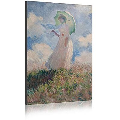 Annick Goutal Femme à L'ombrelle Tournée vers La Gauche De Claude Monet sur Toile Reproduction sur Toile De Tableaux Célèbres Reproduite sur Toile Décorations Murales pour La Maison (40_x_60_cm) - Publicité Annick Goutal Femme à L'ombrelle Tournée vers La Gauche De Claude Monet sur Toile Reproduction sur Toile De Tableaux Célèbres Reproduite sur Toile Décorations Murales pour La Maison (40_x_60_cm) - Publicité