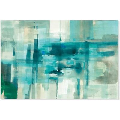 Hexoa Tableau abstrait Liquide bleu Made in France Toile imprimée 120x80 - Publicité Hexoa Tableau abstrait Liquide bleu Made in France Toile imprimée 120x80 - Publicité