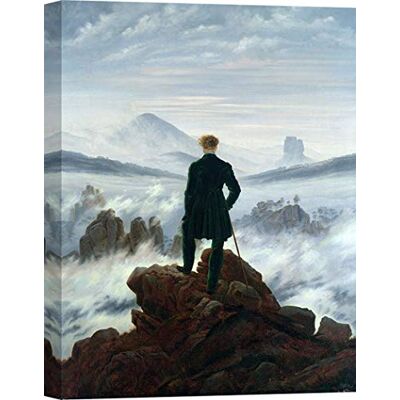 ART – Tableau de Caspar David Friedrich, Le Voyageur contemplant Une mer de Nuages – Impression sur Toile 80x60 cm - Publicité ART – Tableau de Caspar David Friedrich, Le Voyageur contemplant Une mer de Nuages – Impression sur Toile 80x60 cm - Publicité