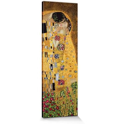 1art1 Gustav Klimt Poster Impression sur Toile Le Baiser II Affiche Murale XXL Encadrée Tendue sur Cadre en Bois Tableau 150x50 cm - Publicité 1art1 Gustav Klimt Poster Impression sur Toile Le Baiser II Affiche Murale XXL Encadrée Tendue sur Cadre en Bois Tableau 150x50 cm - Publicité