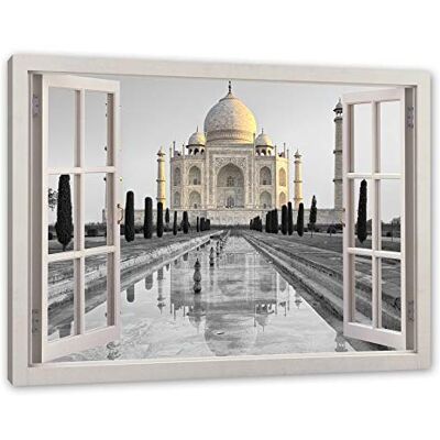 Pixxprint Taj Mahal in Ruhiger Impression sur Toile, 100 x 70 cm - Publicité Pixxprint Taj Mahal in Ruhiger Impression sur Toile, 100 x 70 cm - Publicité