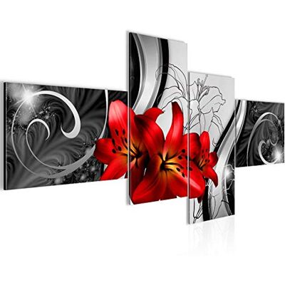 ART Tableau XXL Lis Fleurs 200 x 100 cm Impression sur Toile Intissee Decoration Murale Salon Chambre 208441c - Publicité ART Tableau XXL Lis Fleurs 200 x 100 cm Impression sur Toile Intissee Decoration Murale Salon Chambre 208441c - Publicité