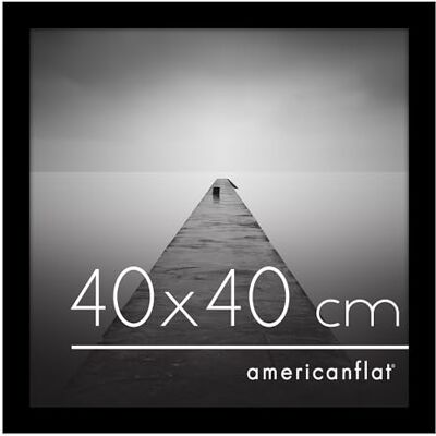 Americanflat Cadre Photo 40x40 cm Noir Bois MDF avec Vitre Plexi Poli & Matériel de Suspension Cadre Photo Carré 40x40 cm Suspension Murale - Publicité Americanflat Cadre Photo 40x40 cm Noir Bois MDF avec Vitre Plexi Poli & Matériel de Suspension Cadre Photo Carré 40x40 cm Suspension Murale - Publicité