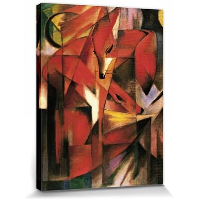 1art1 Franz Marc Poster Impression sur Toile Renards, 1913 Affiche Murale XXL Encadrée Tendue sur Cadre en Bois Tableau 80x60 cm - Publicité 1art1 Franz Marc Poster Impression sur Toile Renards, 1913 Affiche Murale XXL Encadrée Tendue sur Cadre en Bois Tableau 80x60 cm - Publicité