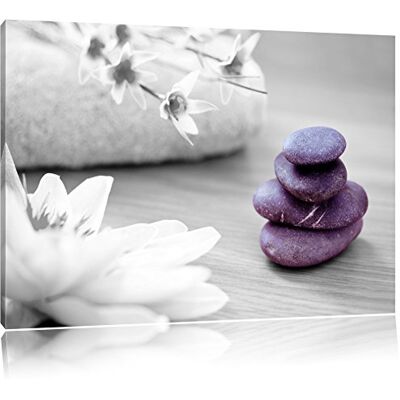 Pixxprint Fleur de lotus sur la pierre Zen Noir / Blanc Taille: 100x70 sur toile, XXL énormes Photos complètement encadrée avec civière, impression d'art sur murale avec cadre, moins cher que la peinture ou la peinture à l'huile, pas une affiche ou une ba - Publicité Pixxprint Fleur de lotus sur la pierre Zen Noir / Blanc Taille: 100x70 sur toile, XXL énormes Photos complètement encadrée avec civière, impression d'art sur murale avec cadre, moins cher que la peinture ou la peinture à l'huile, pas une affiche ou une ba - Publicité