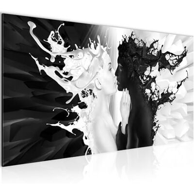Tableau Decoration Murale Lait Et Café 1 Partie Moderne Toile non tissée Salon Salle Amour Noir Blanc 005012b - Publicité Tableau Decoration Murale Lait Et Café 1 Partie Moderne Toile non tissée Salon Salle Amour Noir Blanc 005012b - Publicité