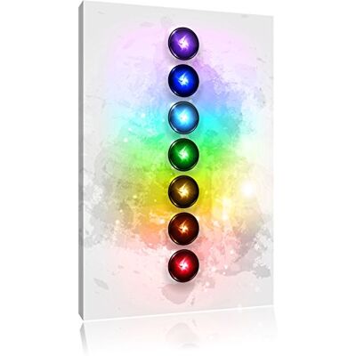 Pixxprint Chakra Elements d'énergie Photo sur Toile Taille: 100x70 cm Peinture Murale Art Print prêt Couvert - Publicité Pixxprint Chakra Elements d'énergie Photo sur Toile Taille: 100x70 cm Peinture Murale Art Print prêt Couvert - Publicité