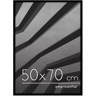 Americanflat 50x70 cm Picture Frame with Polished Plexi Cover Streamline Collection Thin Border Picture Frame for Wall Display Hanging Hardware Included Black - Publicité Americanflat 50x70 cm Picture Frame with Polished Plexi Cover Streamline Collection Thin Border Picture Frame for Wall Display Hanging Hardware Included Black - Publicité