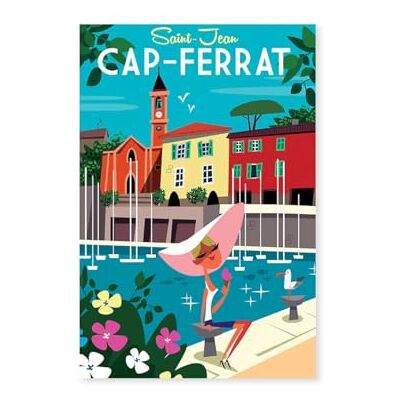 Hexoa Poster du Cap ferrat Made in France Affiche sous Cadre Bois 30x45 - Publicité Hexoa Poster du Cap ferrat Made in France Affiche sous Cadre Bois 30x45 - Publicité