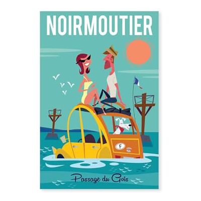 Hexoa Tableau road trip à noirmoutier Made in France Toile imprimée 30x45 - Publicité Hexoa Tableau road trip à noirmoutier Made in France Toile imprimée 30x45 - Publicité