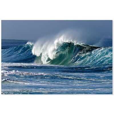 Hexoa Tableau mer Vague en mer Made in France Toile imprimée 45x30 - Publicité Hexoa Tableau mer Vague en mer Made in France Toile imprimée 45x30 - Publicité