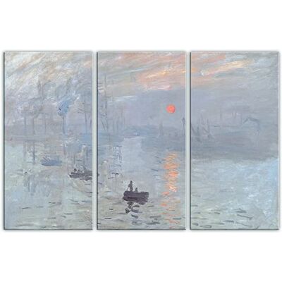 1art1 Claude Monet Poster Impression sur Toile Impression, Soleil Levant, 1872, 3 Parties Affiche Murale XXL Encadrée Tendue sur Cadre en Bois Tableau 120x80 cm - Publicité 1art1 Claude Monet Poster Impression sur Toile Impression, Soleil Levant, 1872, 3 Parties Affiche Murale XXL Encadrée Tendue sur Cadre en Bois Tableau 120x80 cm - Publicité