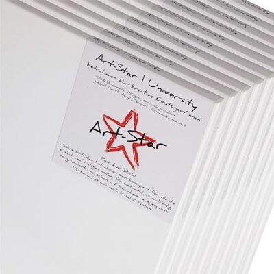 ART 10x Chassis ENTOILÉ UNIVERSITÉ 40x50cm Toiles sur châssis 40x50 cm Toile préimprégnée, prêts à Peindre, châssis avec Toile - Publicité ART 10x Chassis ENTOILÉ UNIVERSITÉ 40x50cm Toiles sur châssis 40x50 cm Toile préimprégnée, prêts à Peindre, châssis avec Toile - Publicité