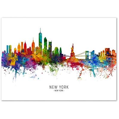 WALL EDITIONS Art-Poster New-York Skyline (Colored Version) Michael Tompsett Format : 50 x 70 cm - Publicité WALL EDITIONS Art-Poster New-York Skyline (Colored Version) Michael Tompsett Format : 50 x 70 cm - Publicité