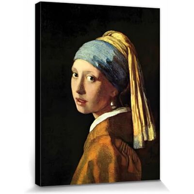 1art1 Johannes Vermeer Poster Impression sur Toile La Jeune Fille À La Perle, 1665 Affiche Murale XXL Encadrée Tendue sur Cadre en Bois Tableau 40x30 cm - Publicité 1art1 Johannes Vermeer Poster Impression sur Toile La Jeune Fille À La Perle, 1665 Affiche Murale XXL Encadrée Tendue sur Cadre en Bois Tableau 40x30 cm - Publicité