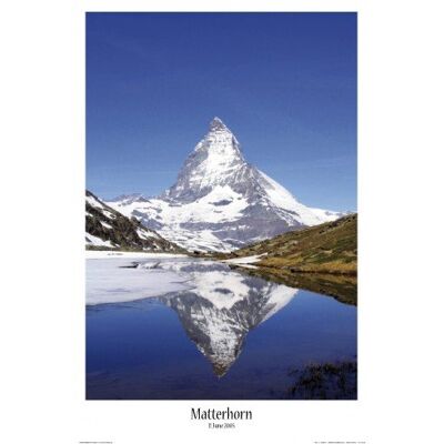 1art1 Montagnes Poster Mont Cervin Et Lac du Riffel Affiche Murale 91x61 cm - Publicité 1art1 Montagnes Poster Mont Cervin Et Lac du Riffel Affiche Murale 91x61 cm - Publicité