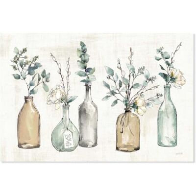Hexoa Tableau Fleurs boutures d'été Made in France Toile imprimée 90x60 - Publicité Hexoa Tableau Fleurs boutures d'été Made in France Toile imprimée 90x60 - Publicité