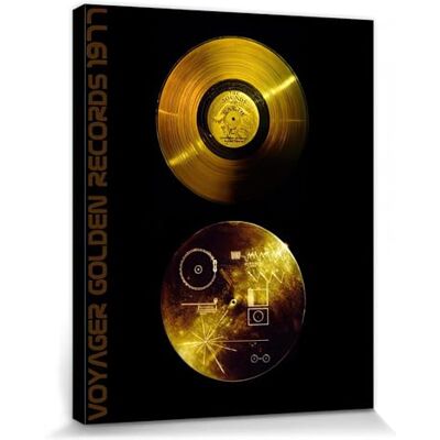 1art1 Disques Poster Impression sur Toile Sons De La Terre, Voyager Golden Records Affiche Murale XXL Encadrée Tendue sur Cadre en Bois Tableau 50x40 cm - Publicité 1art1 Disques Poster Impression sur Toile Sons De La Terre, Voyager Golden Records Affiche Murale XXL Encadrée Tendue sur Cadre en Bois Tableau 50x40 cm - Publicité