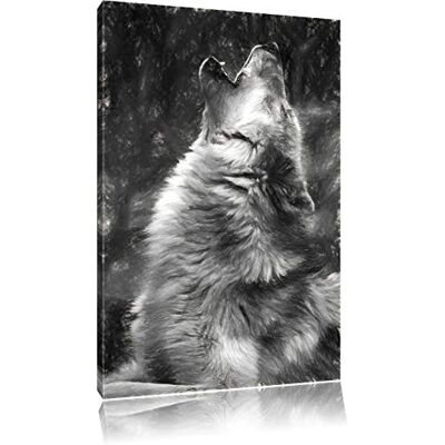 Pixxprint Loups Hurlant Photo sur Toile Taille: 80x60 cm Peinture Murale Art Print prêt Couvert - Publicité Pixxprint Loups Hurlant Photo sur Toile Taille: 80x60 cm Peinture Murale Art Print prêt Couvert - Publicité