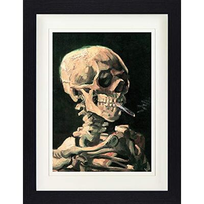 1art1 Vincent Van Gogh Poster Tête De Mort À La Cigarette, 1886 Affiche Encadrée avec Passe-Partout Élégant Images Murales dans Un Cadre Photo 40x30 cm - Publicité 1art1 Vincent Van Gogh Poster Tête De Mort À La Cigarette, 1886 Affiche Encadrée avec Passe-Partout Élégant Images Murales dans Un Cadre Photo 40x30 cm - Publicité